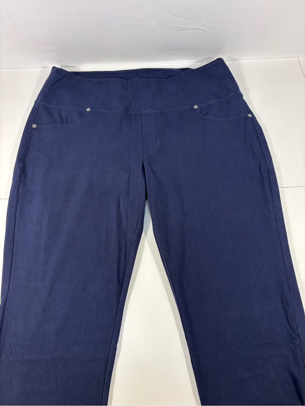 Ruby Ribbon NWOT Navy Pull-On Slimming Smoothing Ponte Pants Size 3X (22W-24W)